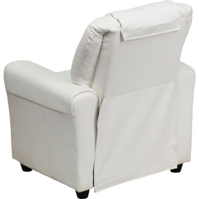 Image showing 2 th Flash Furniture Kids' Contemporary Vinyl Recliner with Cup Holder and Headrest