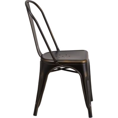 Image showing  Metal Indoor/Outdoor Stackable Chair, 20 in. x 17-3/4 in. x 33-1/2 in.