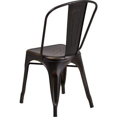 Image showing  Metal Indoor/Outdoor Stackable Chair, 20 in. x 17-3/4 in. x 33-1/2 in.