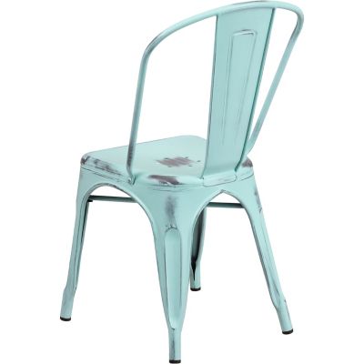 Image showing  Metal Indoor/Outdoor Stackable Chair, 20 in. x 17-3/4 in. x 33-1/2 in.