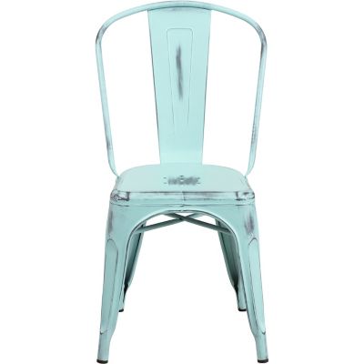 Image showing  Metal Indoor/Outdoor Stackable Chair, 20 in. x 17-3/4 in. x 33-1/2 in.