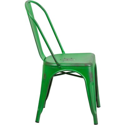 Image showing  Metal Indoor/Outdoor Stackable Chair, 20 in. x 17-3/4 in. x 33-1/2 in.
