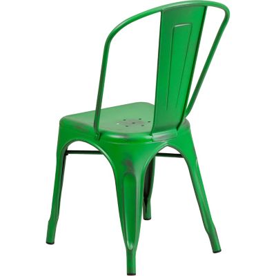 Image showing  Metal Indoor/Outdoor Stackable Chair, 20 in. x 17-3/4 in. x 33-1/2 in.