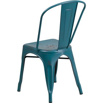 Image showing  Metal Indoor/Outdoor Stackable Chair, 20 in. x 17-3/4 in. x 33-1/2 in.
