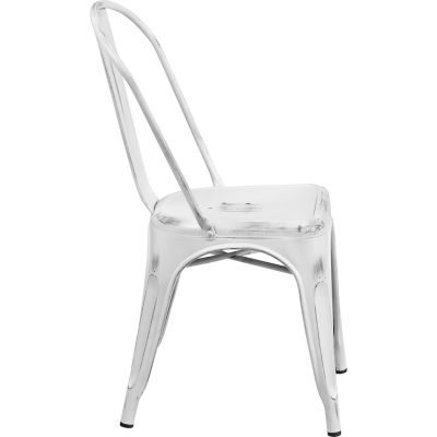 Image showing 1 th Flash Furniture Metal Indoor/Outdoor Stackable Chair, 20 in. x 17-3/4 in. x 33-1/2 in.