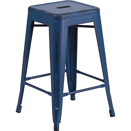 Flash Furniture High Backless Indoor/Outdoor Counter-Height Stool, 16 in. x 24 in.
