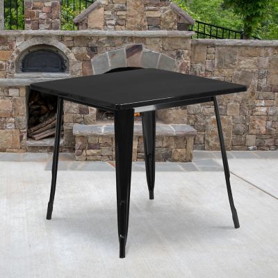 Flash Furniture Square Metal Indoor/Outdoor Table, 31.5 in.