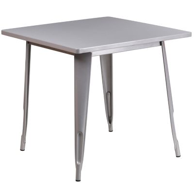 Image showing  Square Metal Indoor/Outdoor Table, 31.5 in.