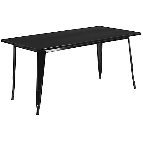 Flash Furniture Rectangular Metal Indoor/Outdoor Table, 63 in. x 31.5 in. x 29.5 in.