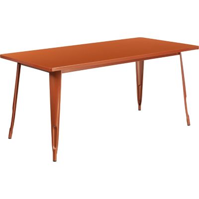 Flash Furniture Rectangular Metal Indoor/Outdoor Table, 63 in. x 31.5 in. x 29.5 in.