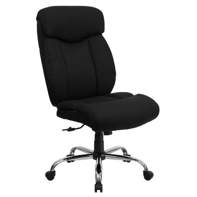 Flash Furniture HERCULES Series Big and Tall Executive Desk Swivel Chairs, Black, 400 lb. Capacity, GO1235BKFAB