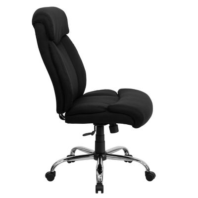 Image showing  HERCULES Series Big and Tall Executive Desk Swivel Chairs, Black, 400 lb. Capacity, GO1235BKFAB