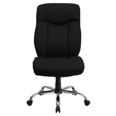 Image showing  HERCULES Series Big and Tall Executive Desk Swivel Chairs, Black, 400 lb. Capacity, GO1235BKFAB