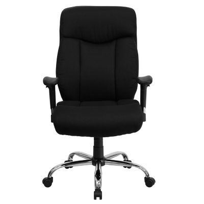 Image showing  HERCULES Series Big and Tall Executive Swivel Chair, Adjustable Arms, Black, 400 lb. Capacity, GO1235BKFABA