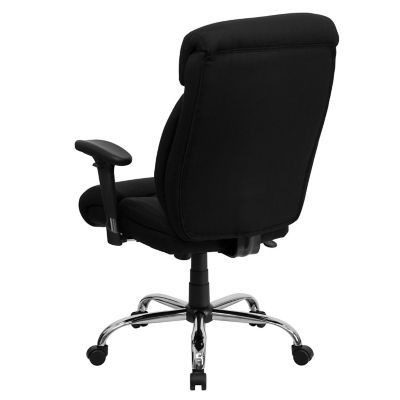 Image showing  HERCULES Series Big and Tall Executive Swivel Chair, Adjustable Arms, Black, 400 lb. Capacity, GO1235BKFABA