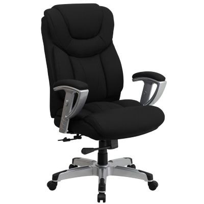 Flash Furniture Hercules Series Big And Tall Executive Desk Swivel Chairs, Black, 400 Lb. Capacity, Go1534bkfab