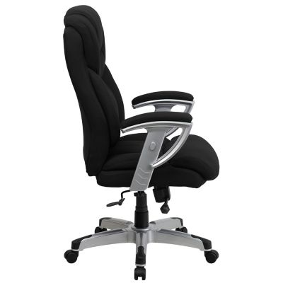 Image showing  HERCULES Series Big and Tall Executive Desk Swivel Chairs, Black, 400 lb. Capacity, GO1534BKFAB