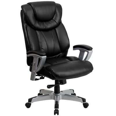 Flash Furniture HERCULES Big and Tall Executive Desk Swivel Chairs, Black, 400 lb. Capacity, GO1534BKLEA