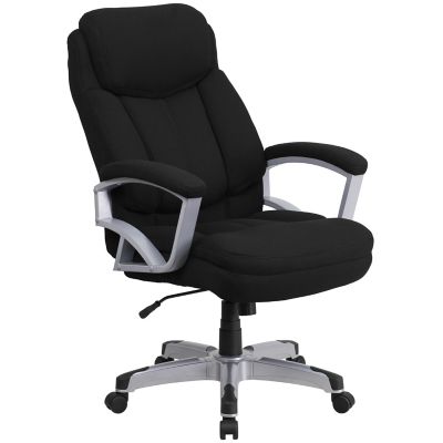 Flash Furniture HERCULES Series Big and Tall Executive Desk Swivel Chairs, Black, 500 lb. Capacity, GO18501FAB