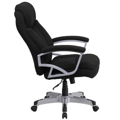 Image showing  HERCULES Series Big and Tall Executive Desk Swivel Chairs, Black, 500 lb. Capacity, GO18501FAB
