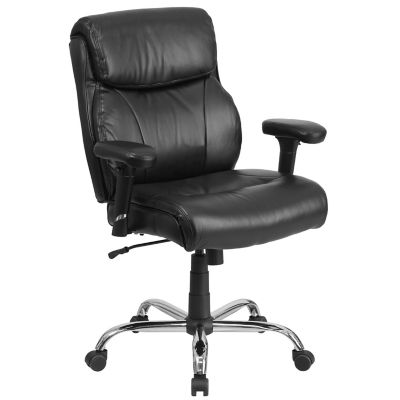 Flash Furniture HERCULES Series Leather Big and Tall Executive Desk Swivel Chairs, 400 lb. Capacity