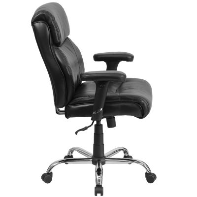 Image showing  HERCULES Series Leather Big and Tall Executive Desk Swivel Chairs, 400 lb. Capacity