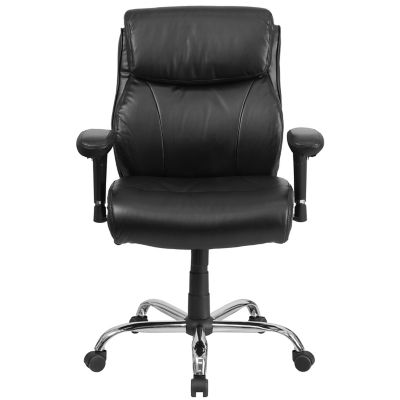 Image showing  HERCULES Series Leather Big and Tall Executive Desk Swivel Chairs, 400 lb. Capacity
