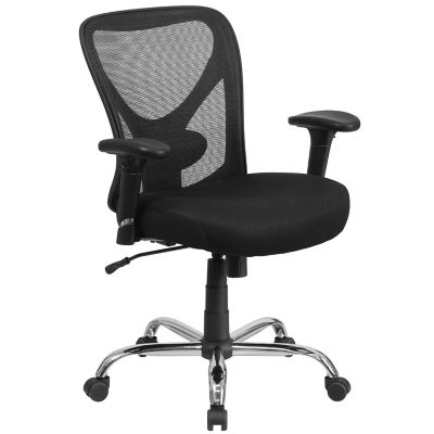 Flash Furniture HERCULES Series Big and Tall Executive Desk Swivel Chairs, Black, 400 lb. Capacity, GO2032