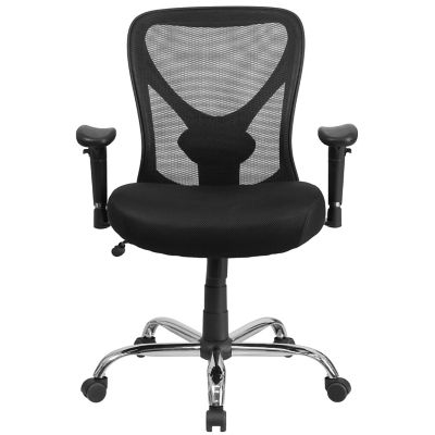 Image showing  HERCULES Series Big and Tall Executive Desk Swivel Chairs, Black, 400 lb. Capacity