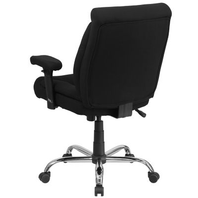 Image showing  HERCULES Big and Tall Executive Desk Swivel Chairs, Black, 400 lb. Capacity, Fabric