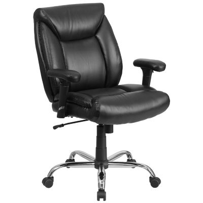 Flash Furniture HERCULES Series Big and Tall Executive Desk Swivel Chairs, Black, 400 lb. Capacity, GO2073LEA