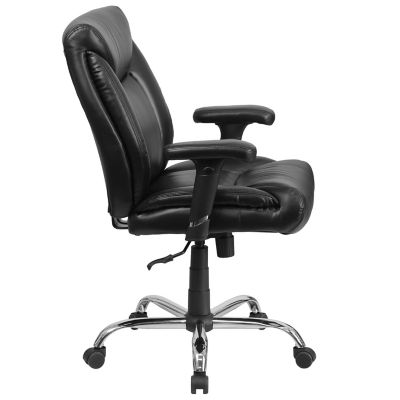 Image showing 8 th Flash Furniture HERCULES Series Big and Tall Executive Desk Swivel Chairs, Black, 400 lb. Capacity, GO2073LEA