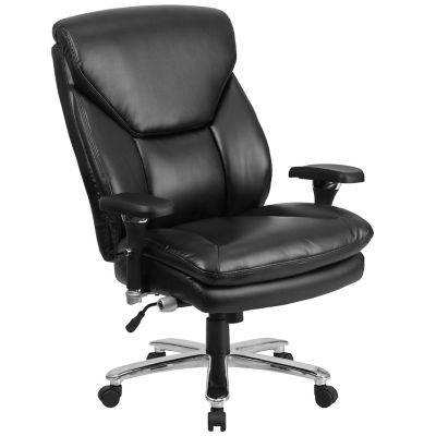 Flash Furniture HERCULES Big and Tall Executive Desk Swivel Chairs, Black, 400 lb. Capacity, GO2085LEA
