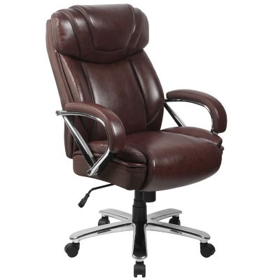 Flash Furniture Hercules Series Big And Tall Executive Desk Swivel Chairs, Taupe, 500 Lb. Capacity