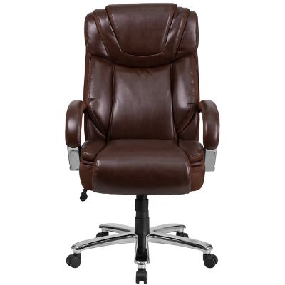 Image showing  HERCULES Series Big and Tall Executive Desk Swivel Chairs, Taupe, 500 lb. Capacity