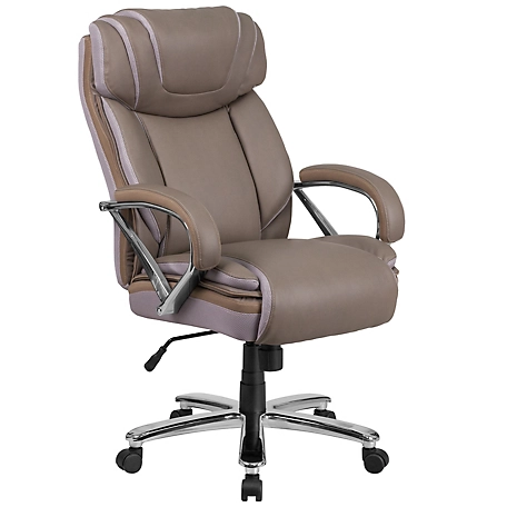 Flash Furniture HERCULES Series Big and Tall Executive Desk Swivel Chairs, Taupe, 500 lb. Capacity