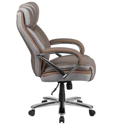 Image showing  HERCULES Series Big and Tall Executive Desk Swivel Chairs, Taupe, 500 lb. Capacity