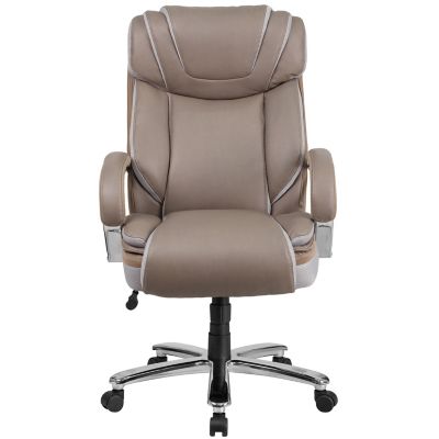 Image showing  HERCULES Series Big and Tall Executive Desk Swivel Chairs, Taupe, 500 lb. Capacity