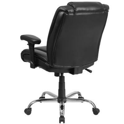 Image showing  HERCULES Series Big and Tall Executive Desk Swivel Chairs, Black, 400 lb. Capacity, GO2132LEA