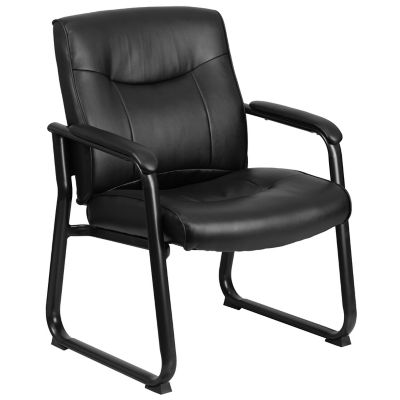 Flash Furniture Hercules Series Big And Tall Executive Desk Reception Chairs, Black, 500 Lb. Capacity, Go2136