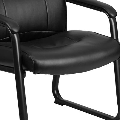 Image showing  HERCULES Series Big and Tall Executive Desk Reception Chairs, Black, 500 lb. Capacity, GO2136