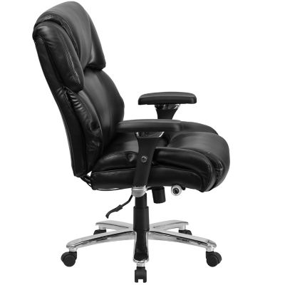 Image showing 9 th Flash Furniture HERCULES Big and Tall Executive Desk Swivel Chairs, Black, 400 lb. Capacity, GO2149LEA