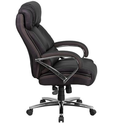 Image showing  HERCULES Series Big and Tall Executive Desk Swivel Chairs, Black, 500 lb. Capacity, GO2222