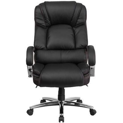 Image showing 5 th Flash Furniture HERCULES Series Big and Tall Executive Desk Swivel Chairs, Black, 500 lb. Capacity, GO2222