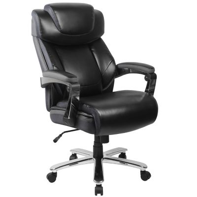 Flash Furniture HERCULES Series Big and Tall Executive Desk Swivel Chairs, Brown, 500 lb. Capacity