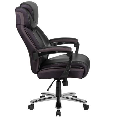 Image showing  HERCULES Series Big and Tall Executive Desk Swivel Chairs, Brown, 500 lb. Capacity