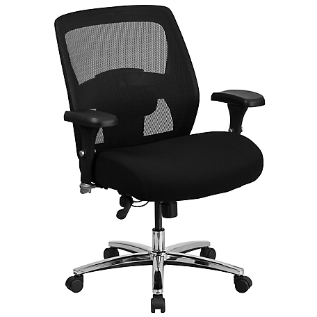 Flash Furniture HERCULES Series Big and Tall Executive Desk Swivel Chairs, Black, 500 lb. Capacity, GO993