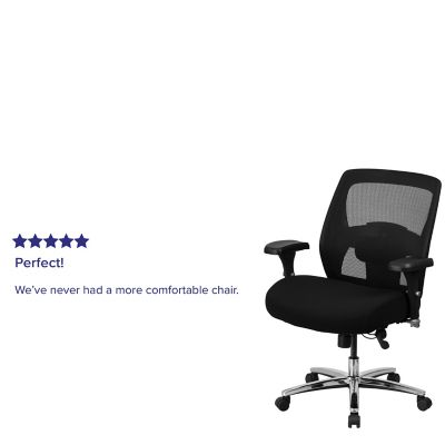 Image showing  HERCULES Series Big and Tall Executive Desk Swivel Chairs, Black, 500 lb. Capacity, GO993