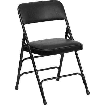 Image showing  HERCULES Series Metal Folding Chair, 300 lb. Capacity, Navy/Gray