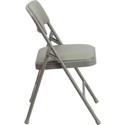 Image showing  HERCULES Series Metal Folding Chair, 300 lb. Capacity, Navy/Gray